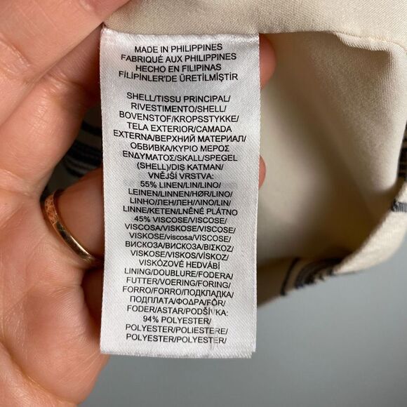 Lauren Ralph Lauren Striped Linen Twill Blazer - Picture 12 of 13